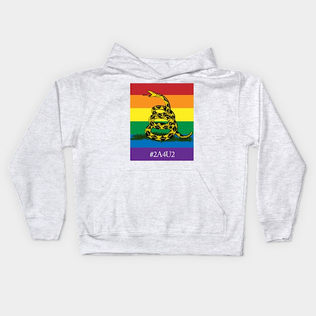 Rainbow Gadsden 2A4U2 Kids Hoodie by Operation Blazing Sword